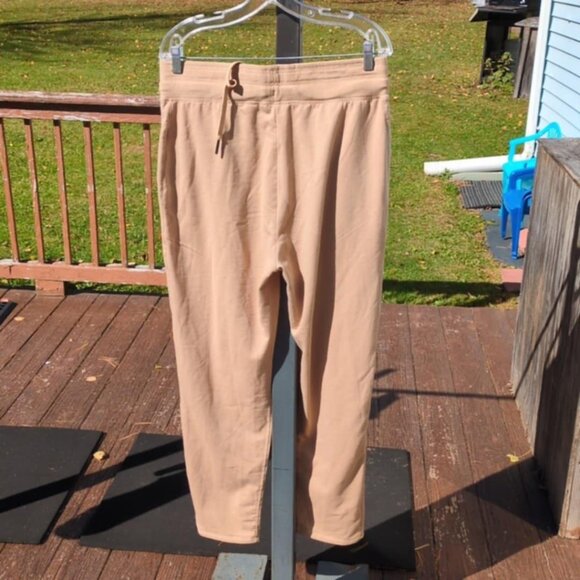 Earth Yoga Sz XL Sweatsuit Beige Y2K Athleisure Sporty Track Walking Comfy Soft - Picture 8 of 13